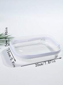 1pc/3pcs/6pcs Transparent PVC Cosmetic Bag, Waterproof Stationery Pouch, For Cosmetics Storage, Gift Packaging, Travel Supplies, And Collecting Collectibles