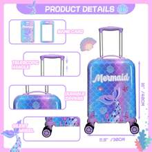 1pc Pendant /5PCS Cute Luggage Set 5 Pieces Suitcase Set 16inch Hardside Luggage With Spinner Wheels Girls Carry On Toddler Luggage Travel Rolling Luggage Carry On Luggage Airline Approved