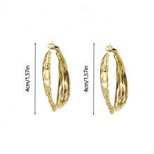 2025 New Round Twist Earrings, Irregular Gold Earrings, Best Gift Choice