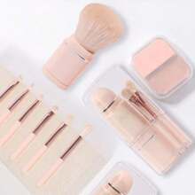 7pcs Makeup Brushes And Sponge Set, Eyeshadow Lip Eyebrow Eye Brush Blush Highlighter Concealer Portable For Travel - 彩色 - 查看 10
