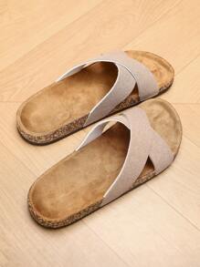 2025 New Vintage Birkenstyle Cork Sole Men Casual Slide Sandals, Suitable For Outdoor, Commute And Indoor Home Use