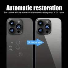 3 piezas Película de hidrogel para cubierta trasera compatible con iPhone 16 Pro Max/15/14/13/12/11 Pro Max Plus, acabado brillante, ultra delgado, anti-arañazos, anti-huellas dactilares, recubrimiento hidrofóbico y oleofóbico (Atención: La película de este producto es muy delgada) - 3 piezas - Ver 4