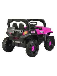 Joykoo Electric Ride On Truck 4x4 Remote Control Led Light 12v - Pink - View 7