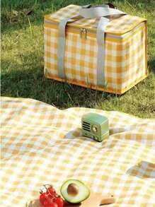 1 PC Zippered Insulated Picnic Basket Refrigerated Bag, Reusable Outdoor Sealed Food Storage Bag, Top Zippered Insulated Refrigerated Bag - Suitable For Hot Or Cold, Picnics, Beaches, Food Delivery, Outdoor Use