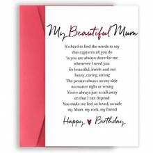 1 My Beautiful Mom Birthday Card - Perfect For Mother's Day And Birthdays - Unique And Fun Mom Card For All Occasions - Multicolor - View 2