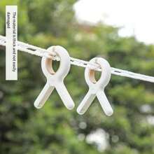 6pcs Large Size Damage-Free Clothes Pins, Multi-Purpose Windproof Clips, Non-Slip Bedding Clips