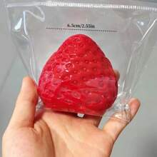 1pc Simulated Strawberry Squeeze Toy, With A Soft Touch, Is A Stress Relieving Toy