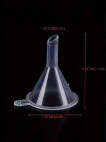 Juego de 5 embudos de plástico, embudo mini, embudo mini para líquidos de perfume, embudo para llenar aceites esenciales, embudo pequeño de plástico transparente para llenar botellas, perfumes, aceites esenciales, productos químicos de laboratorio, manualidades, accesorios de cocina - Multicolor - Ver 8