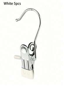 不锈钢衣夹洗衣衣钉带钩便携式挂衣夹裤夹家用不留痕强力不锈钢多功能带钩衣夹晾衣夹单个宽口夹耐磨 - 彩色 - 查看 16