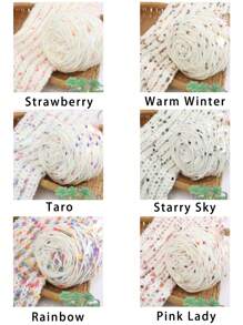 1/2pcs Jelly Bean Style Mohair Yarn Ball,Hand Made Spray Color Slub Wool Yarn Ball,Multicolor Speckled Mohair Bulky Yarn,ForKnitting DIY Scarves Hats Crafts,DIY Knitting Of Dolls, Bags, Sweaters, Blankets Etc. - Multicolor - View 8