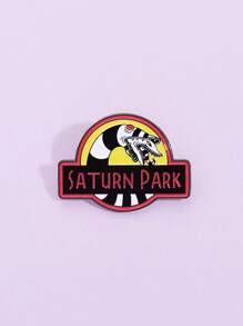 1PC Gothic Snake Enamel Pins Custom SATURN PARK Brooches Lapel Badges Clothes Punk Animal Jewelry Gift For Kids Friends