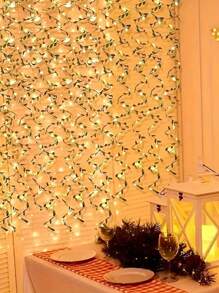 78 Inch Green Leaves Fairy Lights String, Wedding Dining Table Decor Lights, Indoor Wreath Holiday Decor Lights (Batteries Not Included), Suitable For Wedding Centerpiece, Backdrop Decor, Christmas Tree Ornaments