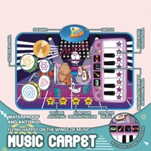 1 Set Kids Musical Pad With 2 Drumsticks, Learning Floor Mat, Indoor Interactive Puzzle Toy, Birthday Gift