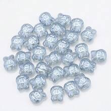 30pcs/Pack Mix Color Crystal Rabbit Pendant, Cute Rabbit Head Pattern Glass Beads Charms For DIY Jewelry Making, Necklace, Earrings, Bracelets