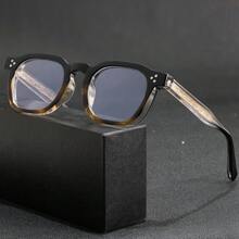 Gafas transparentes para hombre HBK con marco de TR y lentes de ABS, de estilo ovalado, casual, simple y vintage. Monturas de gafas de moda para uso al aire libre, viajes, fotos, deporte y óptica, tanto para hombres como para mujeres. - K39944 - Ver 11