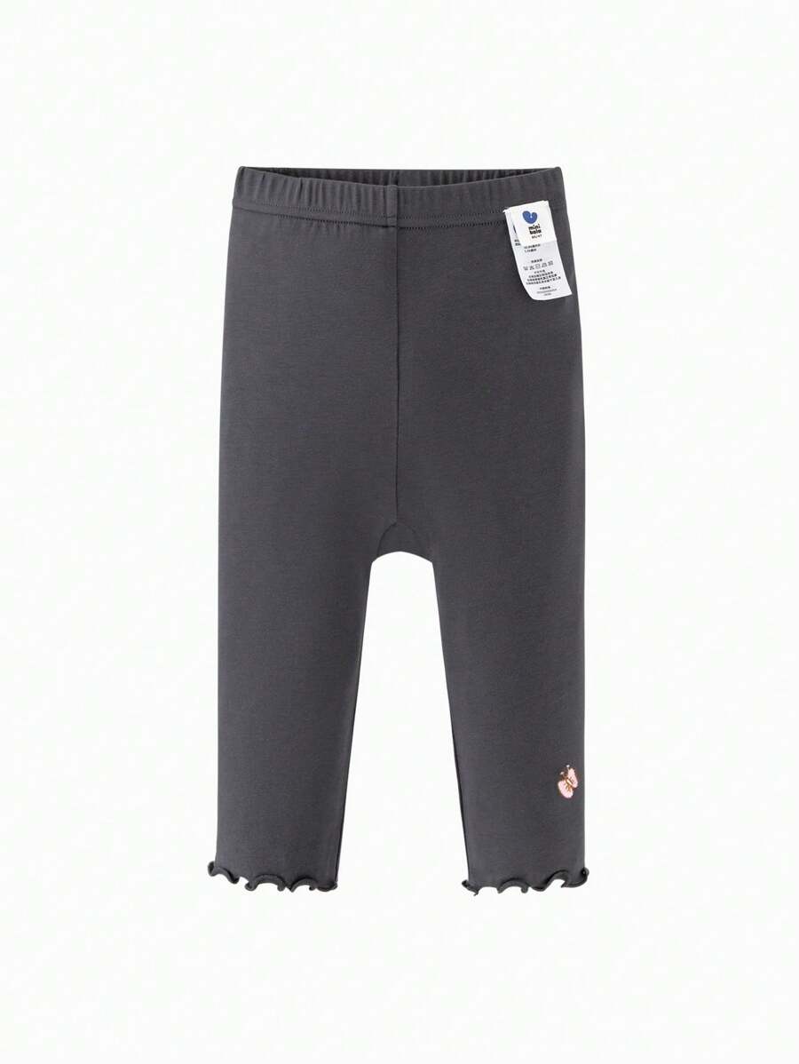 mini bala Girls' Skin-Friendly High Elasticity Leggings - Ultra-Soft Baby Pants