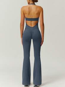 NcmRyu Women's Casual Jumpsuit With Spaghetti Straps And Spaghetti Strap - Dusty Blue - View 10