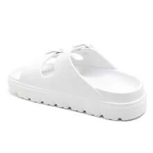 Slide Sandals With Double Buckle Straps And Chunky Sole - Putih - View 3
