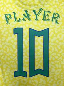 Brazil Style No.10 Men & Teenage Soccer Football Jersey & Crew Neck Comfortable Sports Top, Suitable For Various Ball Sports & Casual Wear, Football Party - Yellow - View 5