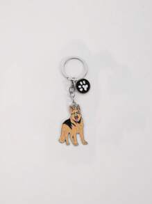 1pc Alloy German Shepherd Dog Keychain Bag Decoration Car Pendant Simple Fashion Key Pendant Home Decoration Holiday Gift Birthday Gift For Dog Lovers - Multicolor - View 9