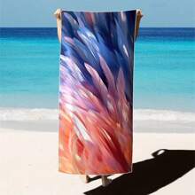 1pc Feather Pattern Extra Large Beach Towel - Soft, Light-Weight, Absorbent Polyester Bath Towel, Suitable For Travel, Swimming, Camping, Yoga, Beach Party, Fitness And Seaside Vacation, Perfect Gift For Family And Friends Mother's Day Flowers, Personalized Gifts For Mom, Last Minute Gifts, Mother's Day Ideas, Mothering Sunday Gifts, Handmade Cards For Mum, Best Mother's Day Gifts Under $50 Summer, Holiday