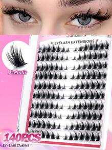 320 Cluster D Curly Manga Fox EyeFalse Eyelashes Divided Into Height, Mix Thick Left+Right For Paired Single Cluster. Slim Black Stem Thick Doll Style Sandwich Devil Style Natural Simulated Eyelashes,Natural Segmentation. Clustered Eyelashes.Makeup Tool,Moist Faux Mink Lashes Fluffy Messy Eyelash Extensions Makeup Fashion Long Thick Natural Curling Wet False Eyelashes,Ideal For Cosplay Anime & Fairy Look Lovers - CC - 查看 3