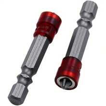 3pcs/5pcs Red Magnetic Head Screwdriver Set - Advanced Anti Slip Design, With Hexagonal Handle, Cross Drill Bit And Electric Compatibility - Essential Toolbox Accessory For Efficient Fastening - Multicolor - View 9