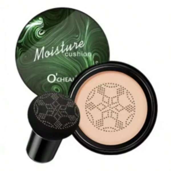 Kynley Crema CC, con esponja de cabeza de hongo, Corrector de Base, Maquillaje Hidratante brillante.