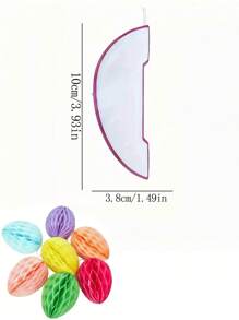 1pc Easter Theme Rabbit Decor Cute Egg Honeycomb Ball, Spring/Summer Birthday Party Decoration, Egg-Shaped Paper Honeycomb Ball Hanging Decor, Suitable For Easter, Birthday, Holiday Party, Indoor/Outdoor Hanging Decor, Home Porch, Dining Table Centerpiece, Display Cabinet, Fireplace, Event Atmosphere Setting, Family Gathering