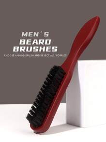 New Arrival Plastic Brown Nylon Salon Haircutting, Carving & Cleaning Brush For Men's Beard, Nail Cleaning Tool