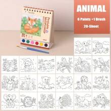 1 Set Watercolor Paper Watercolor Painting Set Watercolor Graffiti Coloring Book Art Painting Book Creative Watercolor Painting Book,Perfect Birthday Gift, Easter Gift, Party Holiday Gift