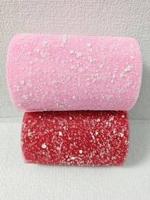 1 Cuộn 15cm Ruy băng lưới chấm tuyết thủ công DIY bó hoa hồng Lưới đóng gói bó hoa, Bao bì cửa hàng hoa, Dành cho người bán hoa và thợ thủ công, Hoàn hảo cho khăn trải bàn và tiệc sinh nhật, Hoàn hảo cho mùa đông, năm mới, ngày lễ tình nhân, trang trí đám cưới - Nhiều màu - Xem 5