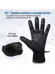 Cold Weather Gloves, EASYTAO Windproof Waterproof Snow Gloves, Gym Gloves For Cycling Running Skiing Hiking Climbing Men And Women - 藏蓝色 - 查看 6