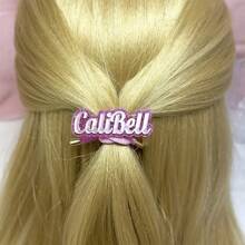 1 szt. spersonalizowana akrylowa gumka do włosów z imieniem, błyszcząca gumka do włosów w kolorze makaronika, DIY akcesorium do włosów - spersonalizowany prezent, prezent urodzinowy, prezent na imprezę, prezent rocznicowy, wyjątkowy prezent na akcesorium do włosów, akcesorium do włosów na ślub