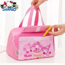 Sanrio 1 szt. Sanrio Hello Kitty Melody Laurel Dog Kulomi Student Izolowana Torba Lunch Box Dziewczęca Duża Torba Bento Duża Pojemność Torba Lunchowa Z Ryżem Torba Lunchowa