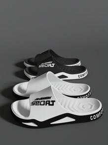 Men's Spring To Summer Fashion Slippers, Casual Open Toe Wear-Resistant Sandals, Suitable For Indoor, Outdoor, Beach, Shower, Walking, Bathroom, Household, Unisex, Shower Shoes - Multicolor - View 10