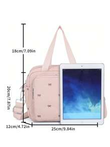 1 件 Ins 妈妈手提包，防皱，手提和肩带，时尚刺绣妈妈包 - 彩色 - 查看 3