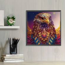 1 件 30*30 厘米/11.8*11.8 英寸无框 5D 不对称形状 DIY 钻石画套件，鹰图案墙面装饰、装饰品，非常适合初学者和成人，感恩节礼物 - 彩色 - 查看 5