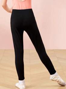 1 Piece/2 Pieces Girls Black Dance Cropped Leggings, Lightweight, Breathable, Stretchy, , Pair With Skirts For Dance Outfits, Children Tights - Multicolor - View 4