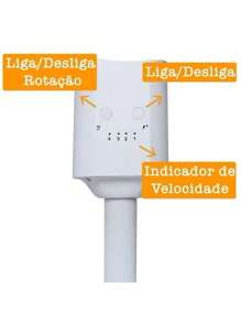 110cm Rotating Table And Floor Fan USB Portable Articulated With Rechargeable Battery - Bingo - 彩色 - 查看 5