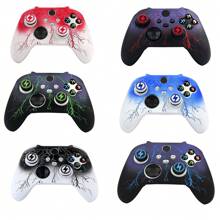 RALAN Lightning Design Controller Skin With 2 Thumb Grips Compatible With Xbox Series X Wireless Controller , Anti-Slip Silicone Controller Cover Protector Case - Multicolor - View 1