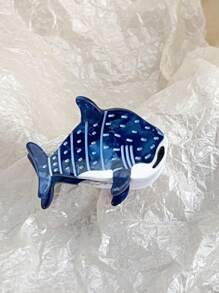 1 件新款醋酸纤维海洋系列小众动物鲸鱼发爪，创意迷你侧发夹配饰 - 彩色 - 查看 11