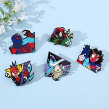 Disney 1/5 Pcs Creative Cartoon Brooch Set Personalized Fashionable Spider Man Enamel Pin Backpack Clothing Jewelry Metal Badge Accessories A Gifts For Friends