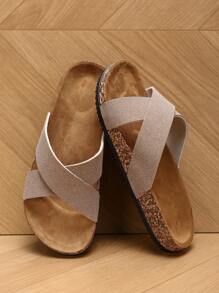 2025 New Vintage Birkenstyle Cork Sole Men Casual Slide Sandals, Suitable For Outdoor, Commute And Indoor Home Use