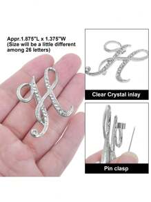 Vintage Versatile Men's English Letter Brooch, Suit Lapel Flower Badge, Unisex Fashionable Large Pin Clothing Accessory, High-End Suit Decoration, Sweater/Jacket Pins, Suitable For Parties, Weddings, Birthdays, Daily Wear, Holiday Gifts