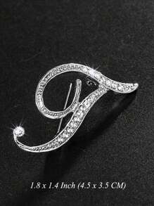 Vintage Versatile Men's English Letter Brooch, Suit Lapel Flower Badge, Unisex Fashionable Large Pin Clothing Accessory, High-End Suit Decoration, Sweater/Jacket Pins, Suitable For Parties, Weddings, Birthdays, Daily Wear, Holiday Gifts