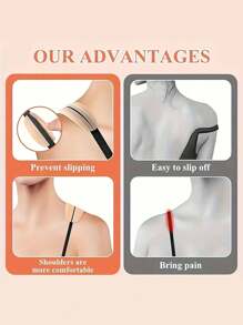 4 piezas Almohadillas de silicona para sostenes - 2 piezas Hombreras antideslizantes, Almohadillas para tirantes de sostén invisibles y antideslizantes cómodas, Accesorios invisibles para sostén, Evitar que los tirantes se resbalen 2/1 pieza Enfriamiento de verano, Playa, Viaje - Multicolor - Ver 5
