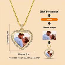 1pc Customized Car Rearview Mirror Pendant With Crystal Heart Decoration, Gift For Boyfriend, Father, Husband