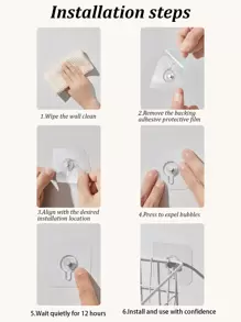 20pcs No Drill Wall Hanging Hooks, Sturdy Invisible Plastic Clips For Hanging Photos And Frames, Suitable For Home & Exhibition Decor Gifts Birthday Graduation