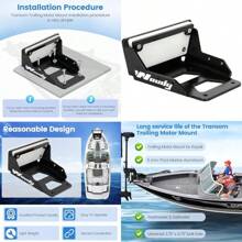 Trolling Motor Transom Mount Transom Trolling Motor Mount Trolling Motor Transom Motor Mount Transom Motor Mount For Kayak Kayak Trolling Motor Mount With Bracket Black - black1 - View 1